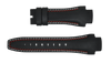 Phantom 49mm Black Leather Strap (Red & White Stitch)